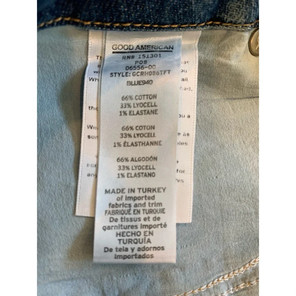 Good American - Good Classic Raw Hem Jeans - Size 12 *NEW* - Picture 9 of 10